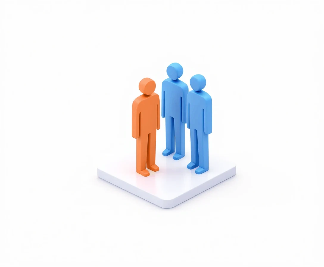 Figure connesse da linee luminose che rappresentano una rete professionale.